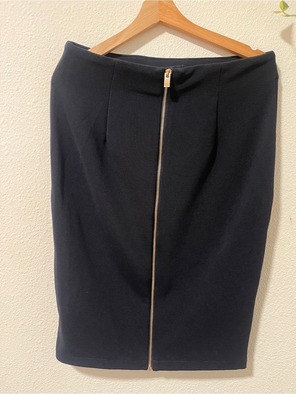Philosophy Navy Women's Midi Skirt- Classic Stretch Fabric